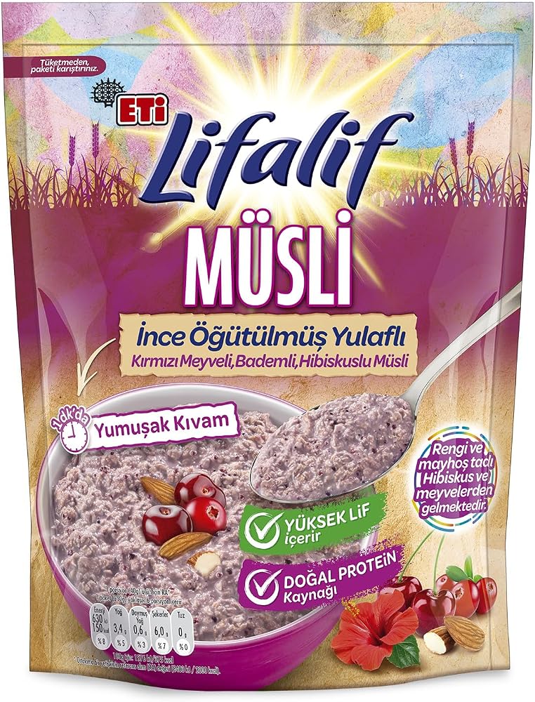 Eti Lifalif İnce Öğütülmüş Müsli Hibiskuslu 250 g