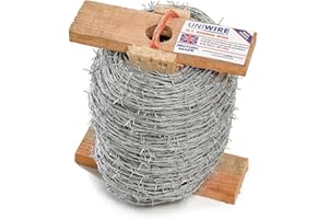 GARDENING DELIGHTS 200m roll of Heavy Duty High Tensile Barbed Wire