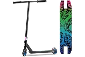 SOKE Evo Street ABEC-9 Stunt Trottinette Cascade, avec ABEC 9, pour Adultes et Enfants, Largeur 50 cm, Guidon 360°, Pince avec 3 vis en Aluminium