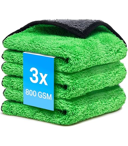 Lot De 6 Chiffons Microfibre 400 GSM - Super Absorbants, Doux, Non Pelucheux, Pour Voiture Et Maison