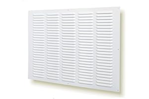 NORDBORN Rejilla de ventilación metálica con red para protección contra insectos(50 x 40 cm)