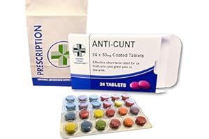 PARTY PEOPLE Joke Pill Box Prank Including Blister Pack of Chocolate Bean Sweets. Funny rude Novelty Gift for Men Boyfriend Dad Grandad Women Mum April Fools - Birthday present or man gift cuntpills - anti cun