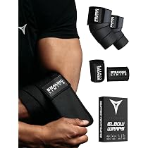 DanRaw Pro Bandages Compression Coude – Paire Noire 117 Cm Soutien Puissant Haltérophilie & Musculation
