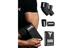 Breaking Limits Gomitiere Palestra Bodybuilding - Gomitiera Fitness - Knee Wraps Powerlifting - Uomo e Donna (1 Paia)