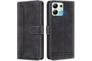 GoodcAcy Funda para Xiaomi Redmi Note 13 Pro 5G/Poco X6, Carcasa Libro con Tapa de Cuero Piel Wallet Case Flip Cover con Kickstand, Hebilla Magnetica, Ranuras para Tarjetas Redmi Note 13 Pro 5G,Negro