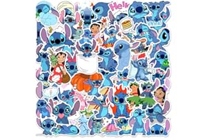 BIMANI 100 Pcs Stitch Stickers, Lilo & Stitch Stickers pour bouteilles d'eau, ordinateur portable, ordinateur, téléphone Décalques ，Cadeau pour enfants et adolescents