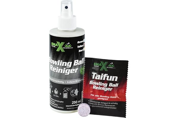 EMAX Clean TAIFUN | universalrengöringsmedel för alla bowlingbollar | effektiv rengöring av bowlingbollar | bollrengörare i tab-form | naturlig | hållbar | biologiskt nedbrytbar