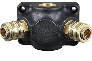 HVG-DRUCKLUFTZUBEHÖR Druckluft- Verteiler Wanddose 2 x G 1/2" mit Kupplungen