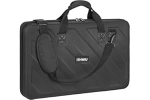 OUUTMEE Étui de Transport pour Contrôleur DJ, Compatible avec Pioneer DDJ RX/SX/SX2/SX3/DDJ-FLX6/Denon MC7000, Sac de Rangement en EVA pour Contrôleur DJ avec Poignées et Bandoulière (Noir)