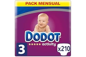 Dodot Protection Plus Activity - Pañales, Talla 3 (6-10 kg), pack de 210