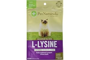 Pet Naturals, L-Lysine, For Cats, Chicken Liver, 250 mg, 60 Chews, 1 x 90g