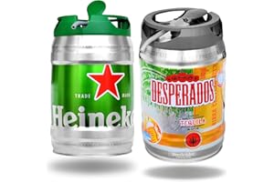 HEINEKEN + DESPERADOS Desperados Tequila und Heineken Bier mit Zapfhahn je 5 Liter Partyfass
