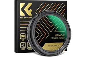 K&F CONCEPT Black-Mist 1/4 Filter Kompatibel mit Fujifilm Kamera X100-Serie,Black Promist 1/4 Filter Kompatibel mit Fujifilm Kamera X100/X100F/X100S/X100T/X100V/X100VI -Schwarz (Nano-Xcel Serie)
