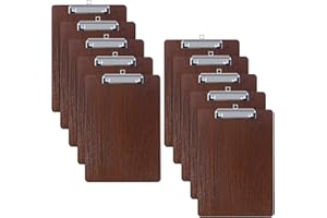 LELADY JEWELRY LELADY Portapapeles con Pinza A5, 10 Piezas Portapapeles de Madera con Pinza, Tableros con Pinza para Notas, A5 Clipboard