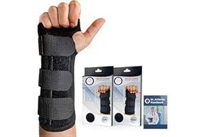 DR. ARTHRITIS Tutore Tunnel Carpale Destro Ideato da Medici – Tutore Polso Rigido per Alleviare Dolori e Sostenere l’Avambraccio – Con Stecca in Metallo e Chiusure a Strappo (Confezione Singola, Destro)