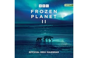 BBC Earth Frozen Planet 2024 Calendar, Large Square in size, month to view, wall hangable, official product: Plastic Free