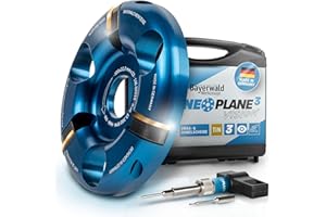 QUALITÄT AUS DEUTSCHLAND Bayerwald Werkzeuge NeoPlane - Frässcheibe Schnitzscheibe für Holz passend Winkelschleifer - Carving mit freier Sicht - wechselbare TiN-beschichtete HM Zähne lange Standzeit