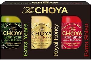 CHOYA Set mit premium Fruchtlikören mit 17% vol. aus Japan - Choya Extra Years, Choya Royal Honey und Choya Extra Shiso, (3 x 50 ml)