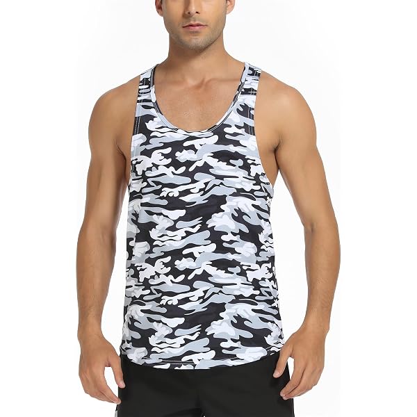 Haut Respirant Sport Débardeurs Stringer Homme Rane Sports - 47% Coton 47% Modal - Sans Manches Pour Musculation Maillot Bodybuilding Fitness - 12