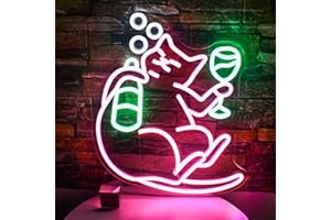 SIGNSHIP boire chat néon logo dimmable bière chat néon LED animaux néon chat décoration murale pour enfants cadeau d'anniversaire fille garçon