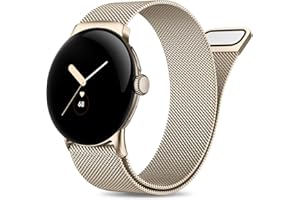 Easuny Pasek kompatybilny z Google Pixel Watch 2 / Google Pixel Watch, regulowany, metalowy pasek ze stali nierdzewnej, kompatybilny z Pixel Watch 1 2022 / Pixel Watch 2 2023, dla kobiet i mężczyzn