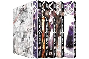 Attack on Titan, Bände 26-30 im Sammelschuber mit Extra: Fantasy-Action-Manga ab 16 Jahren über den Kampf gegen menschenfressende Titanen