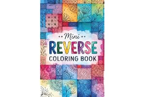 Mini Reverse Coloring Book: 35 Watercolor Patterns for Creative Doodling & Relaxation