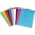 Eclet A4-10 Sheet Glitter Sheets Non Adhesive (A4 Size) Art & Craft Glitter Sheet Paper(Colour Sheet) for Craft,Multicolor