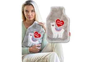 soxo Plush Hot Water Bottle Cover Hand Warmer Neck Period Back Pain Relief Kids Hot-Water Bottles Lama
