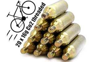 NEMT - Cápsulas de CO2 con rosca (16 g) para bombas de aire, minibombas