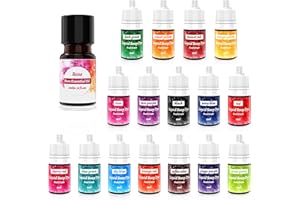 Hiebum Lot de 16 couleurs de savon - Colorants liquides pour la fabrication de savon à faire soi-même, bombes de bain, fabrication de savon, savon, artisanat