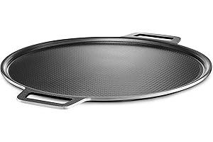 HexClad Molde para Pizza Híbrido Antiadherente para Pizzas y Panes Planos de hasta 35 cm, Apto para Lavavajillas, Barbacoa y Horno hasta 480°C