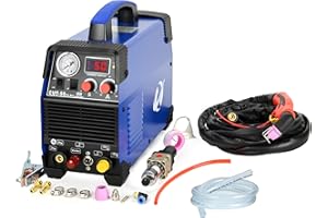 DEISIR Plasma Cutter, 50Amp Non-Touch Pilot Arc Plasma Metal Cutter Machine, Plasma Cutting Equipment with 220V DC Inverter IGBT, Cutting Power Up to 18 MM, PT/2T/4T/PA Function