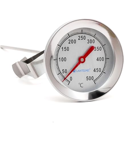 Thermomètre à Sonde Pour Four (pyromètre) - Sonde 30 Cm, Cadran 0-500°C - Précision Haute, Fixation Par Ressort