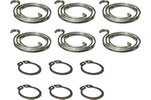 Northern DIY Door Handle Spring Repair Kit (six 2.5-turn, 2.5mm thick coils plus six circlips)
