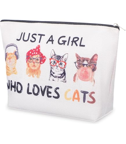 QGFM Katzen-Make-up-Tasche – Lustige Kosmetiktasche Für Damen, Geschenk Für Katzenliebhaber