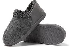 JOMIX Męskie zimowe zamknięte kapcie domowe futrzane kapcie