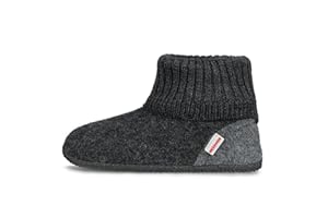 Giesswein Hüttenschuhe Kramsach - Warme Filz-Hausschuhe für Damen & Herren, rutschfeste Pantoffeln, High-Slippers
