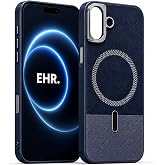 Ehr. iPhone 17 ile Uyumlu Magsafe Wireless Şarj &Ouml;zellikli Mat S&uuml;et Deri Nakışlı İ&ccedil;i Kadife Silikon Arka Kapak (Siyah, iPhone 
