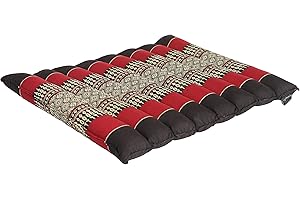 ANADEO YogaProducts Flat Rollable - Coussin de Yoga et Méditation Plat et Souple - ROULABLE et Ajustable en Hauteur et Largeur - Kapok Haute Densité 100% Naturel - Ferme, Stable et Confortable