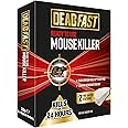 Deadfast 20300396 Ready to Use Pre-Baited with Poison Mouse Killer Bait Station, Twin Pack - White