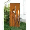 Zen Man Gartensichtschutz Aus Metall – Edelrost, 150x75x2 Cm, Gartenzaun & Deko