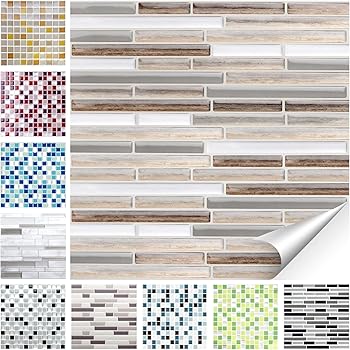 infactory Fliesenfolie Steinoptik: Selbstklebende 3D-Steinwandoptik