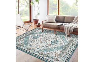 LuxFocus Dywan do prania w pralce, tradycyjny, orientalny, do salonu, antypoślizgowy, do wnętrz, niskie runo, na podłogę, do sypialni, kuchni, domu, zielony, 80 x 150 cm