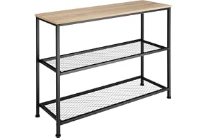 tectake 800914 Sidobord | Lampbord med förvaringshyllor