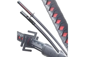 RKS DIFFUSION Bleach Katana Noir Polypropylene Bankai Ichigo Sabre Entrainement Combat + Fourreau ABS