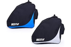 BESTIF Borsa per scarpe da sci snowboard pattini accessori invernali sacca porta scarpe (nero, blu)