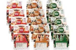 Perfect Scents Refill Air Freshener (12 Pack) - Compatible with 3volution - Forest Pines, Apple & Cinnamon, Gingerbread