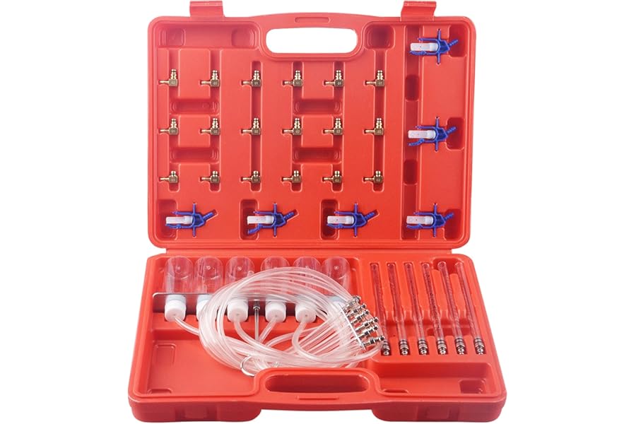 DAYUAN 6 Cylinder Diesel Injector Flow Meter Adaptor Set Common Rail Leak Off Tester