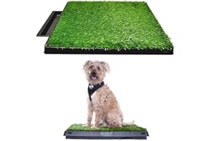 TOOSOAR WC para perros con césped sintético 58x45,5 cm